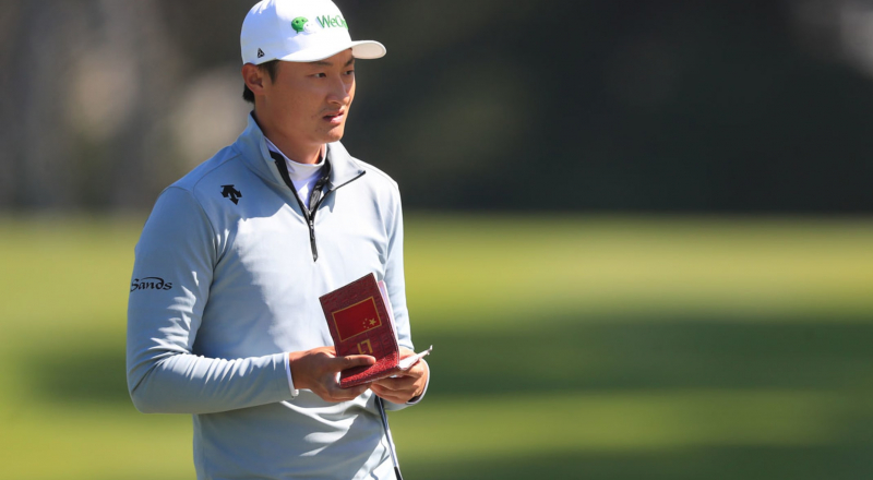Li Haotong là golfer Trung Quốc đầu tiên giữ đỉnh bảng ở một giải major và đứng trước cơ hội làm nên lịch sử (Ảnh: Getty Image)