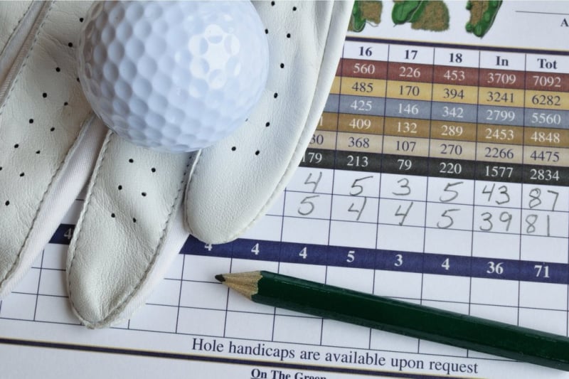 Sau khi kết thúc một vòng golf 18 hố, các golfer có trách nhiệm phải nhập phiếu ghi điểm (score card) hoặc gửi về nơi mình đăng ký handicap để nhập kết quả tính toán. Điểm nhập là tổng điểm của từng hố.