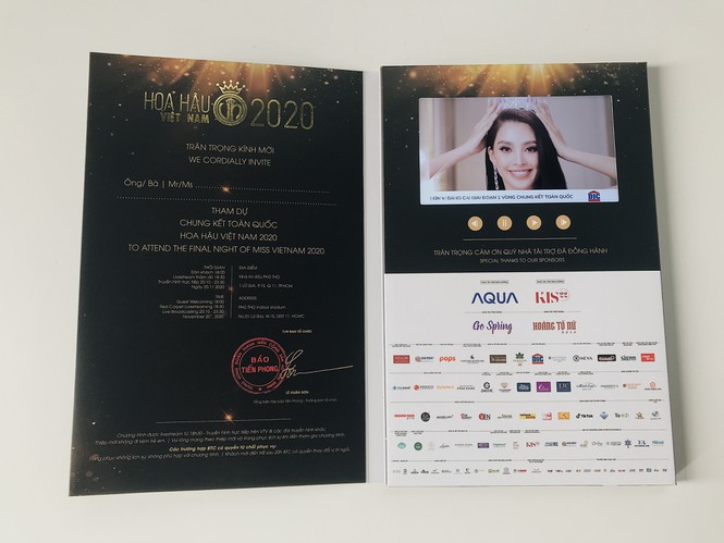 Vé mời đem chung kết cuộc thi Hoa hậu Việt Nam 2020