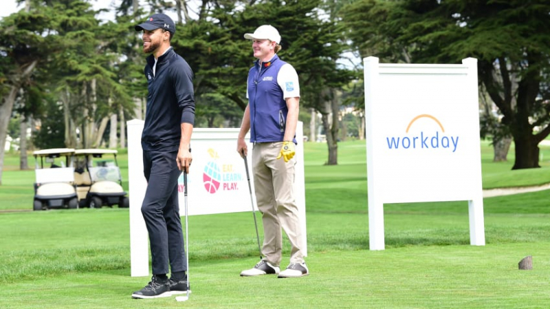 Stephen Curry và Brandt Snedeker dự Stephen Curry Charity Classic Presented By Workday 2019 (Ảnh: Getty Images)