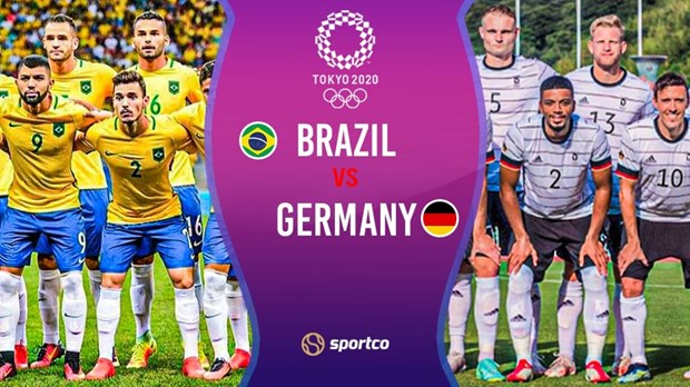 Olympic Brazil với Olympic Đức là trận đấu tâm điểm chiều 22/7