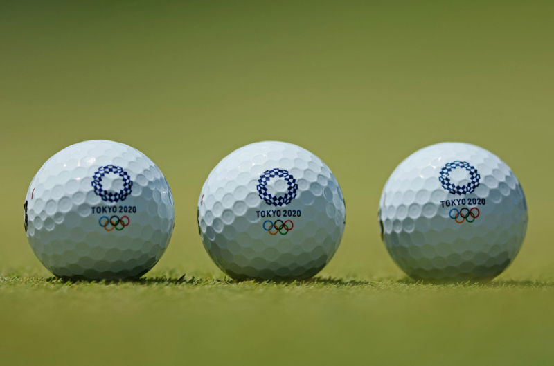 Những trái bóng golf biểu trưng Olympic Tokyo 2020