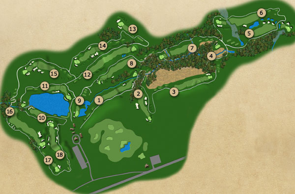 Hầu hết sân golf hiện nay có quy mô 18 hố nhưng thiết kế, bố trí giữa các hố khác nhau