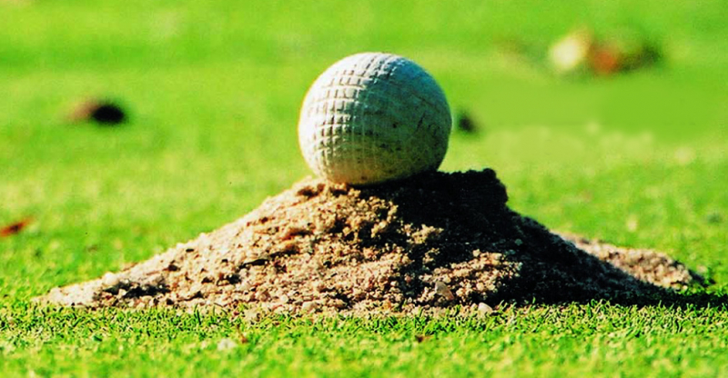 Trước khi tee golf ra đời, người chơi dùng cát ẩm tạo nên một đụn cát nhỏ để nâng quả bóng cao hơn mặt sân