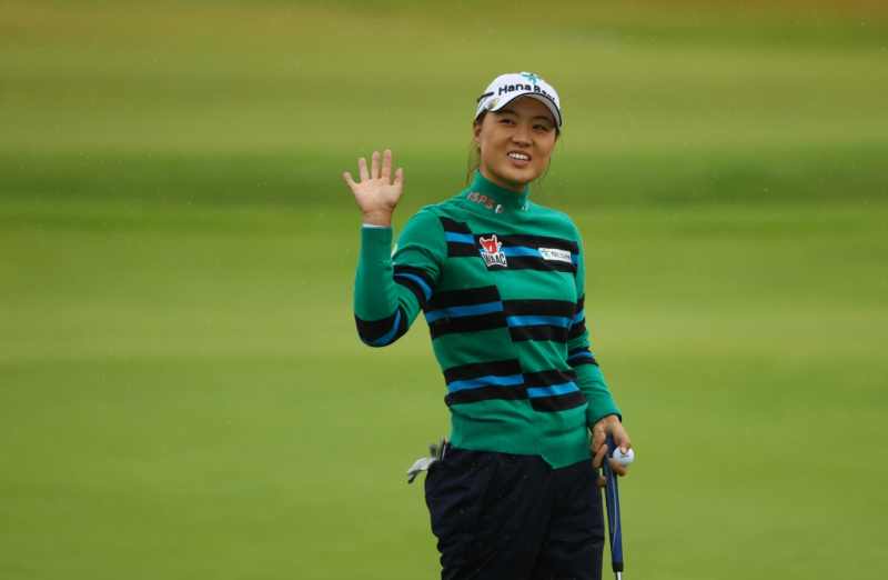 Minjee Lee trên hố 18, vòng áp chót AIG Women's Open, sân Carnoustie Golf Links ở Carnoustie, Scotland hôm 21/8