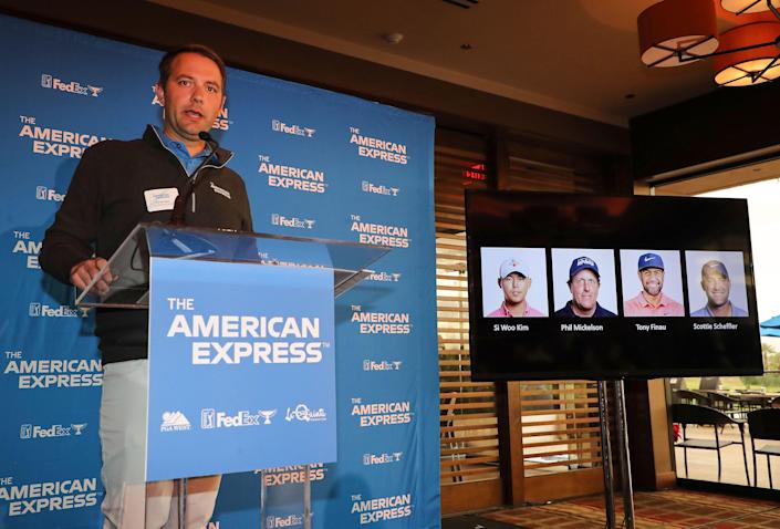 Pat McCabe, giám đốc điều hành American Express thông báo sự góp mặt của một số golfer tên tuổi tại giải năm 2022