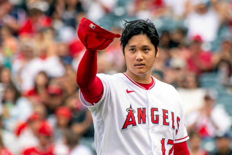 Shohei Ohtani trong màu áo đội Los Angeles Angels