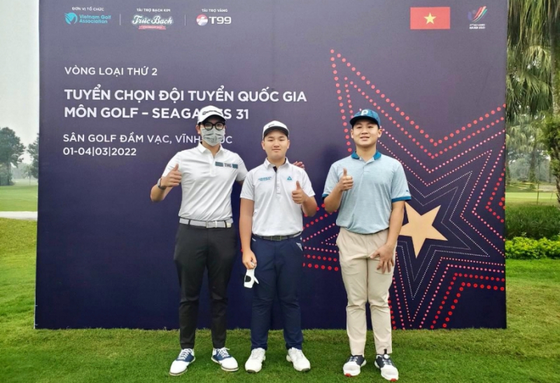 Từ trái qua: Bảo Long, Anh Minh và Đoàn Uy - đều thuộc thế hệ golfer sinh sau năm 2000 (ảnh: VGA)