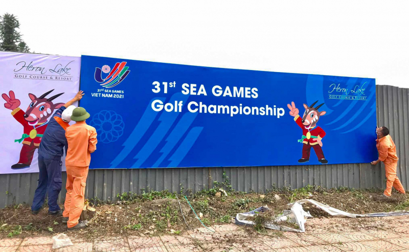Sân golf Đầm Vạc đang gấp rút hoàn thành các điều kiện tổ chức thi đấu môn Golf vào tháng 5 trong khuôn khổ SEA Games 31.