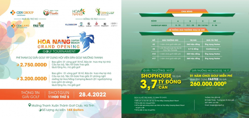 Thông tin về giải Hoa Nang Camping Beach Resort Grand Opening Golf Tournament