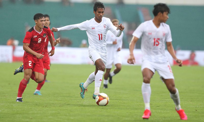 U23 Myanmar đã bị loại khởi SEA Games sau thất bại 1-3 trước U23 Indonesia