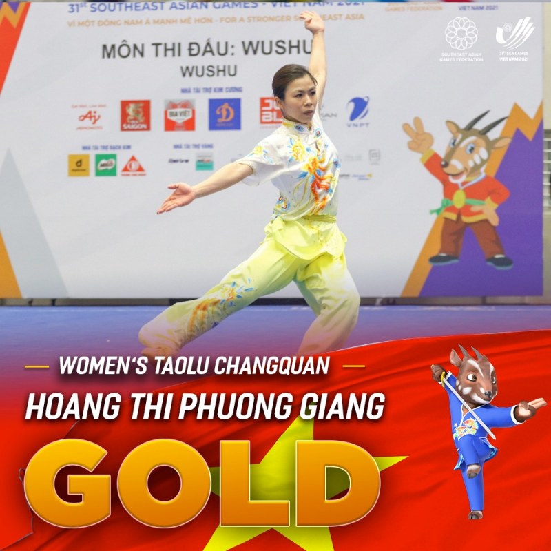 Đội tuyển Wushu Việt Nam đoạt 20 Huy chương tại SEA Games 31-2