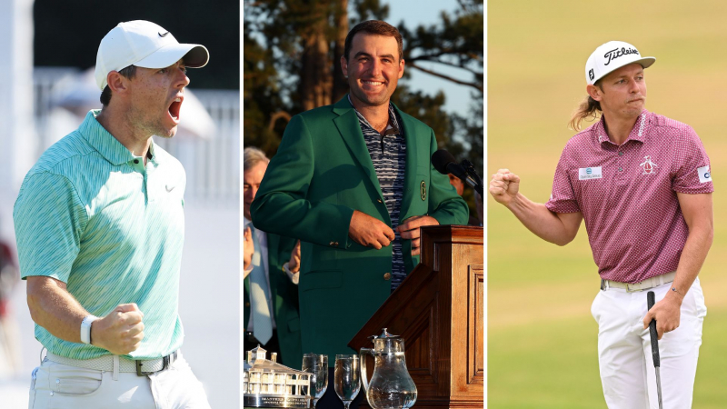 Từ trái qua: McIlroy, Scheffler, Smith - ba đề cử Golfer hay nhất PGA Tour mùa 2021-2022