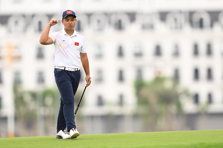 Nguyễn Anh Minh, 15 tuổi đang là đương kim vô địch của Tiền Phong Golf Championship