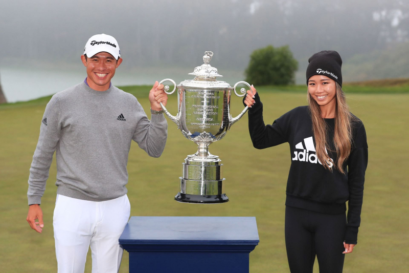 Morikawa chúc mừng chức vô địch PGA Championship 2020 - major đầu trong hai thắng lợi giải danh giá cùng bạn gái