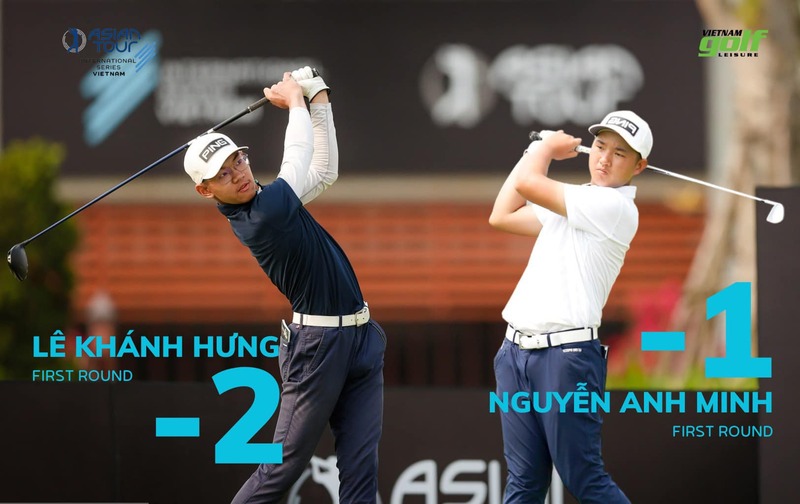Cặp tài năng trẻ của golf Việt Nam nhập cuộc khả quan ở giải Asian Tour trên sân nhà (ảnh: VGL)