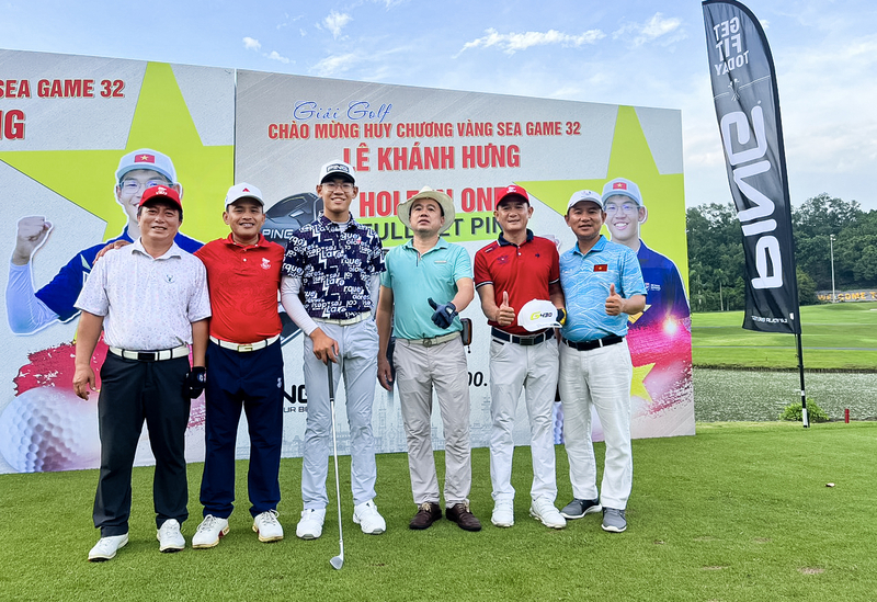 Giải golf 'Chào mừng huy chương vàng SEA Games 32 Lê Khánh Hưng' đã diễn ra tại sân golf Long Thành