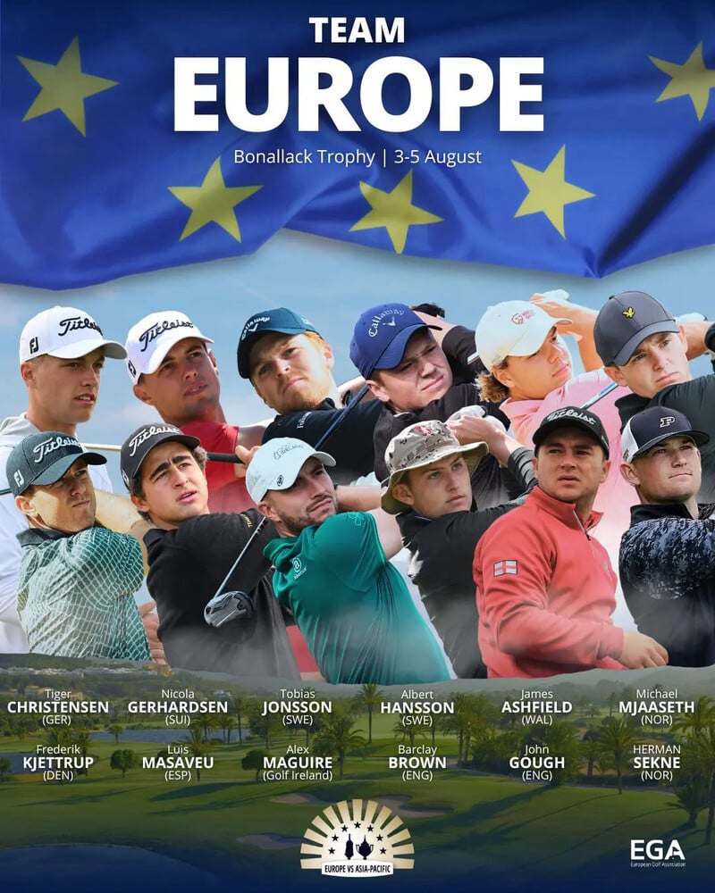Tuyển châu Âu trên cơ tuyển châu Á - Thái Bình Dương khi so chiến tích lẫn thứ bậc trên bảng golf nghiệp dư thế giới