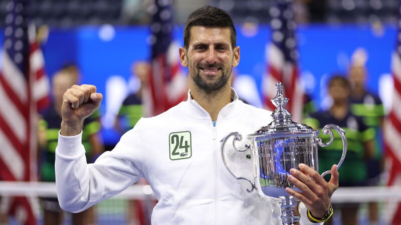 Vô địch US Open 2023, Djokovic giành 3 danh hiệu Grand Slam trong năm nay. (Ảnh: Skysports)