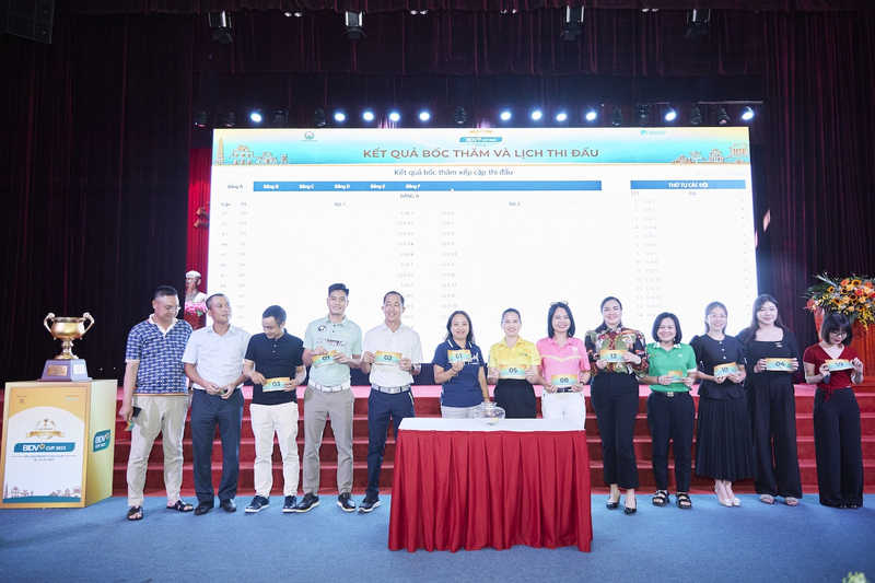 Lễ công bố và bốc thăm Vòng chung kết giải Vô địch các Câu lạc bộ golf Hà Nội mở rộng lần thứ 6 - 2023 diễn ra tại Nhà văn hóa Thể thao Huấn luyện TDTT Hà Nội.