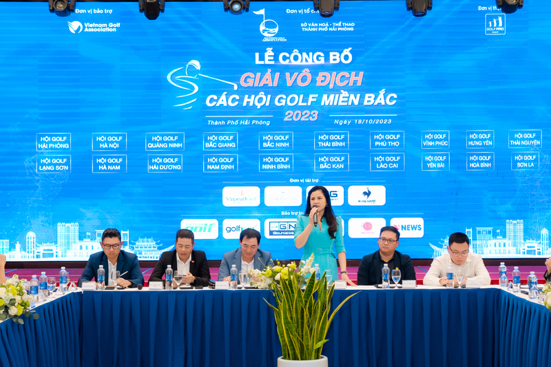 Bà Trần Thị Hoàng Mai - Giám đốc Sở Văn Hoá & Thể Thao Hải Phòng phát biểu tại buổi lễ công bố.
