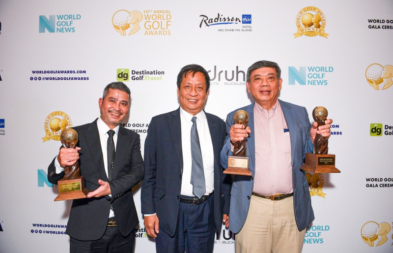 Việt Nam vinh dự nhận được 3 chiếc cúp giải thưởng danh giá từ Word Golf Awards 2023