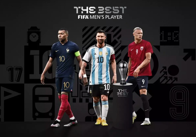 Messi (giữa) vào tốp 3 tranh giải The Best 2023