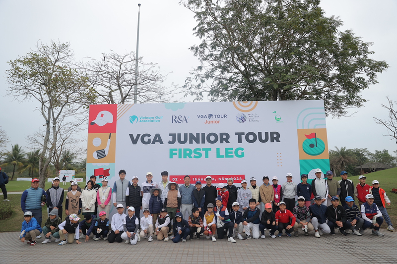 Chặng 1 giải VGA Junior Tour 2024 diễn ra trong hai ngày, từ ngày 02 - 03/03/2024 tại sân Vinpearl Golf Hải Phòng. Ảnh VGA