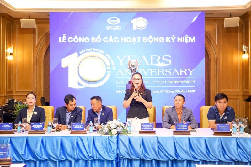 Đại diện Sân golf Tân Sơn Nhất cảm ơn các golfer đã luôn đồng hành và tin tưởng trong suốt hành trình 10 năm qua.
