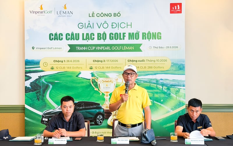 Ông Trịnh Văn Thành, Chủ tịch Công ty Golf Pro, Trưởng Ban Tổ chức giải Vô địch các Câu lạc bộ Golf mở rộng 2026.