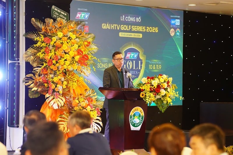Ông Nguyễn Hải Triều - GĐ công ty TNHH MTV dịch vụ kỹ thuật truyền thông HTV - Trưởng BTC chia sẻ về giải đấu.
