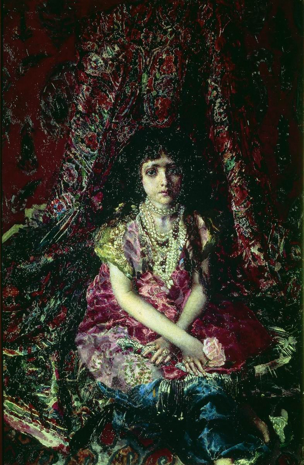 Cô bé trên nền tấm thảm Ba Tư (1886)