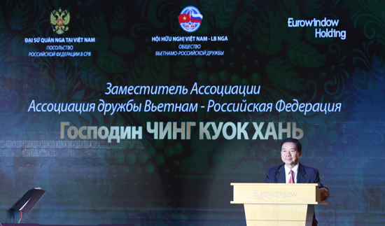Phó Chủ tịch thường trực Hội Hữu nghị Việt - Nga phát biểu tại buổi giao lưu