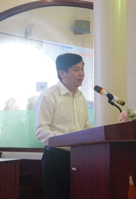 Ông Nguyễn Long Hải, Ủy viên Ban Thường vụ Tỉnh ủy, Phó Chủ tịch UBND tỉnh Lạng Sơn, phát biểu tại Hội nghị.