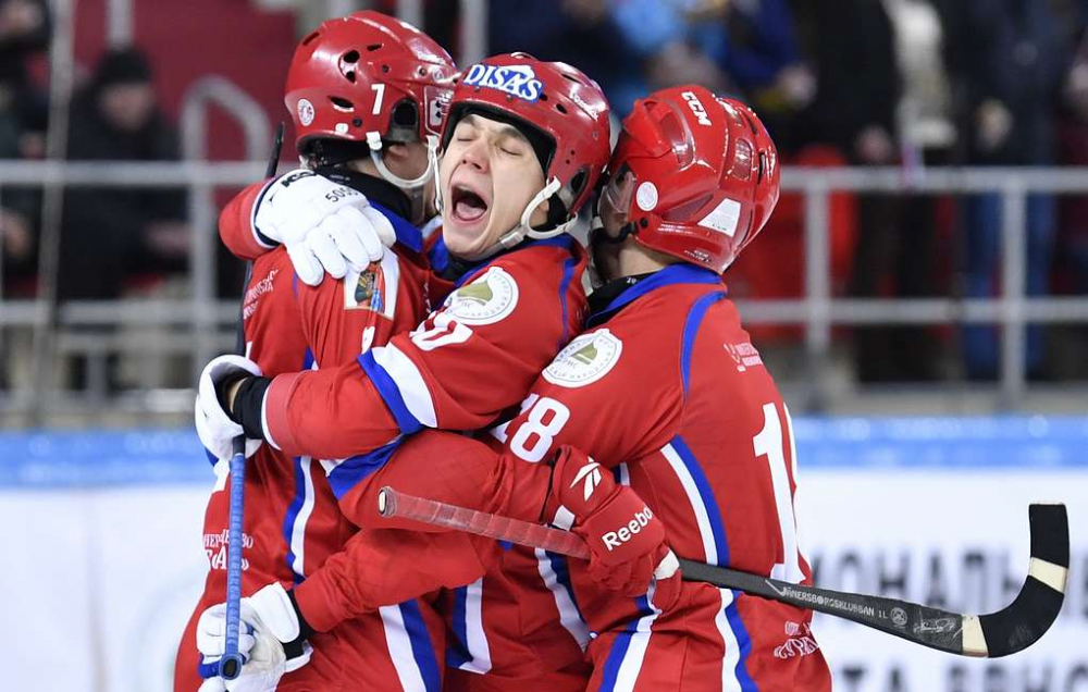 Các cầu thủ Nga vui sướng với chiến thắng trước Thụy Điển trong trận chung kết