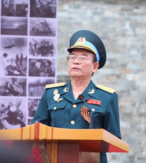 Đại tá Nguyễn Khánh Duy, đại diện Hội cựu chiến binh Việt Nam, phát biểu tại sự kiện