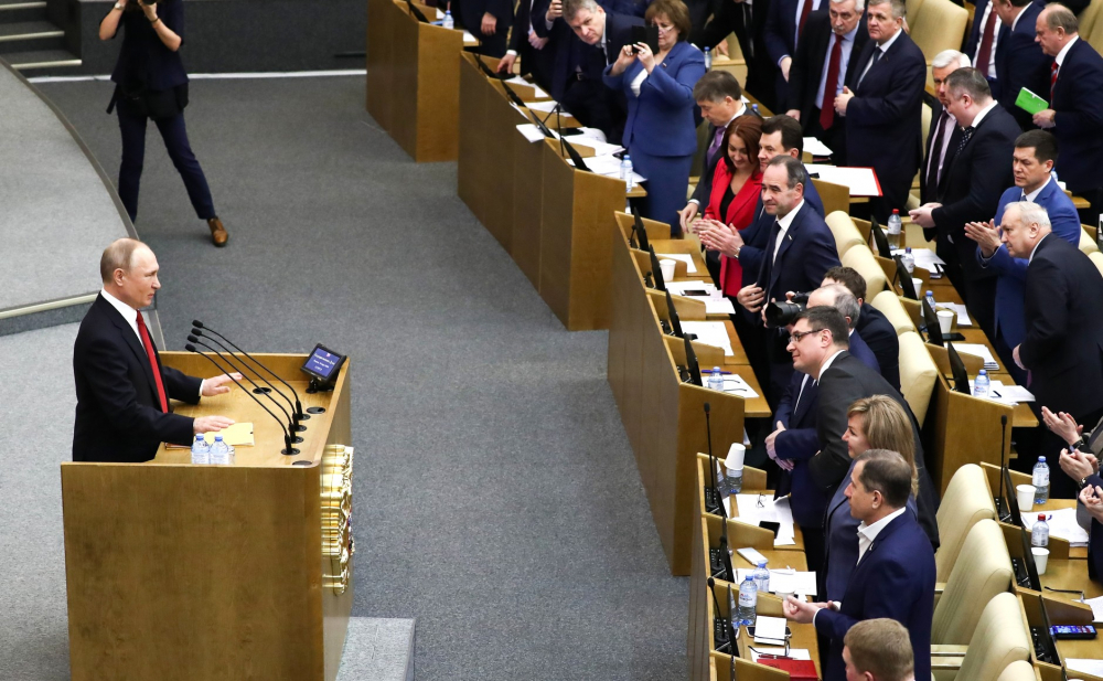 Tổng thống V.Putin phát biểu tại Duma Quốc gia Quốc hội liên bang Nga ngày 11/3/2020