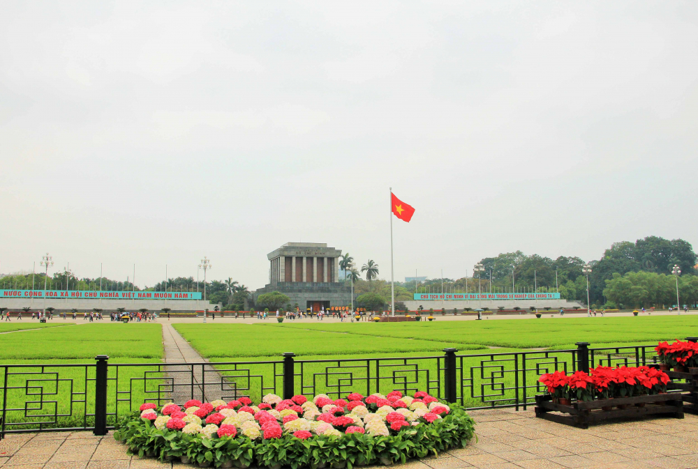 Lăng Chủ tịch Hồ Chí Minh tại thủ đô Hà Nội, một công trình do Liên Xô giúp Việt Nam xây dựng. Ảnh: ĐĂNG PHÁT