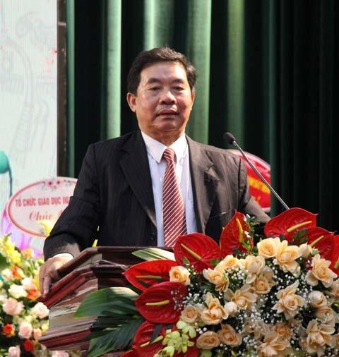 Ông Trịnh Quốc Khánh - Phó Chủ tịch thường trực Hội Hữu nghị Việt-Nga, phát biểu tại Đại hội