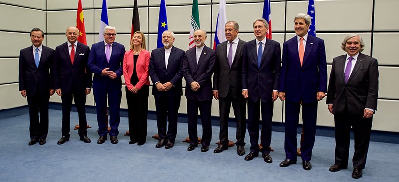 Thủ đô Viên (Áo), ngày 14/7/2015. Những người đứng đầu ngành ngoại giao P5+1 và Iran, Liên minh châu Âu chụp ảnh kỷ niệm sau khi đạt được JCPOA