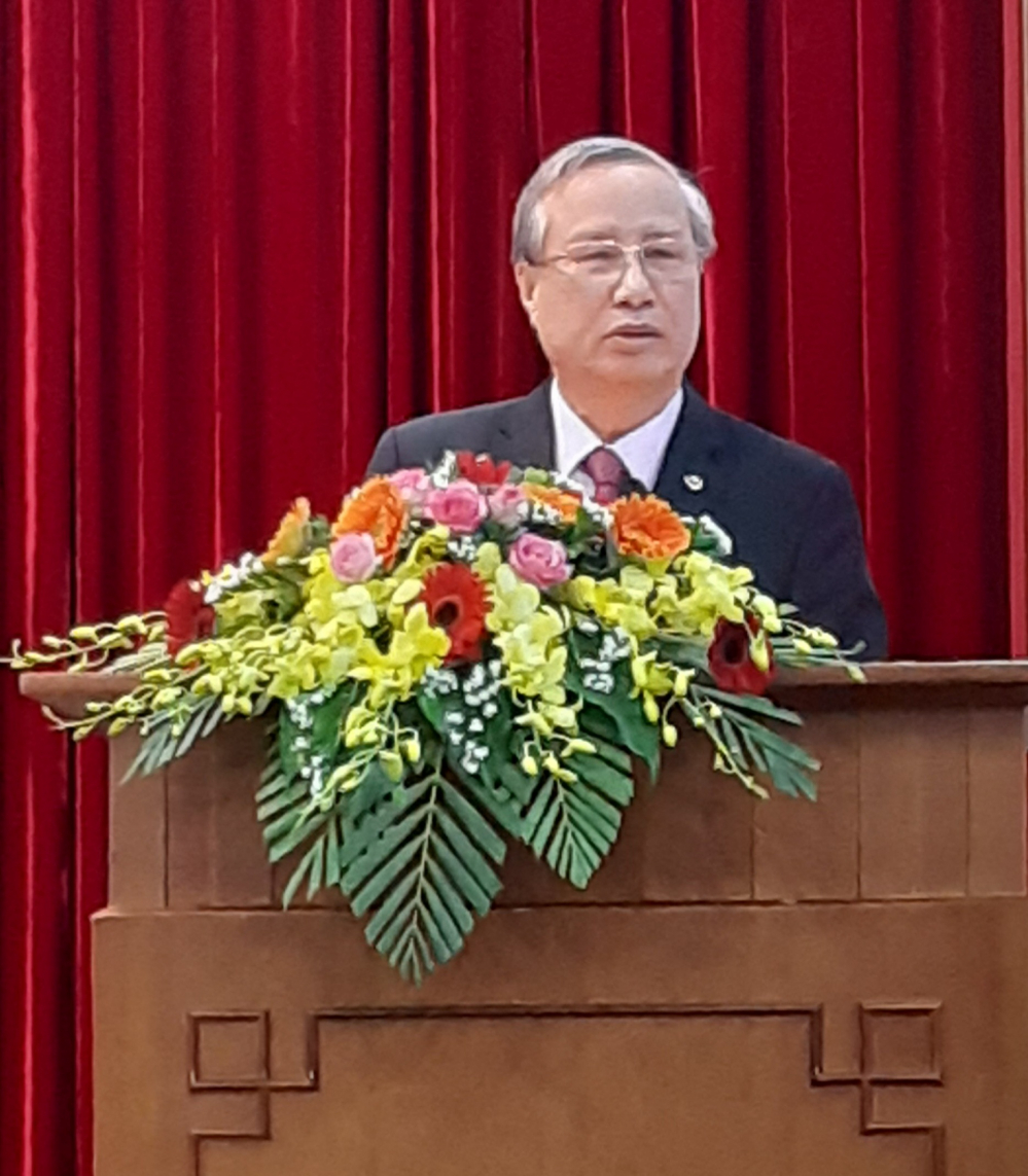 Ủy viên Bộ Chính trị, Thường trực Ban Bí thư Trần Quốc Vượng phát biểu chỉ đạo hội nghị.
