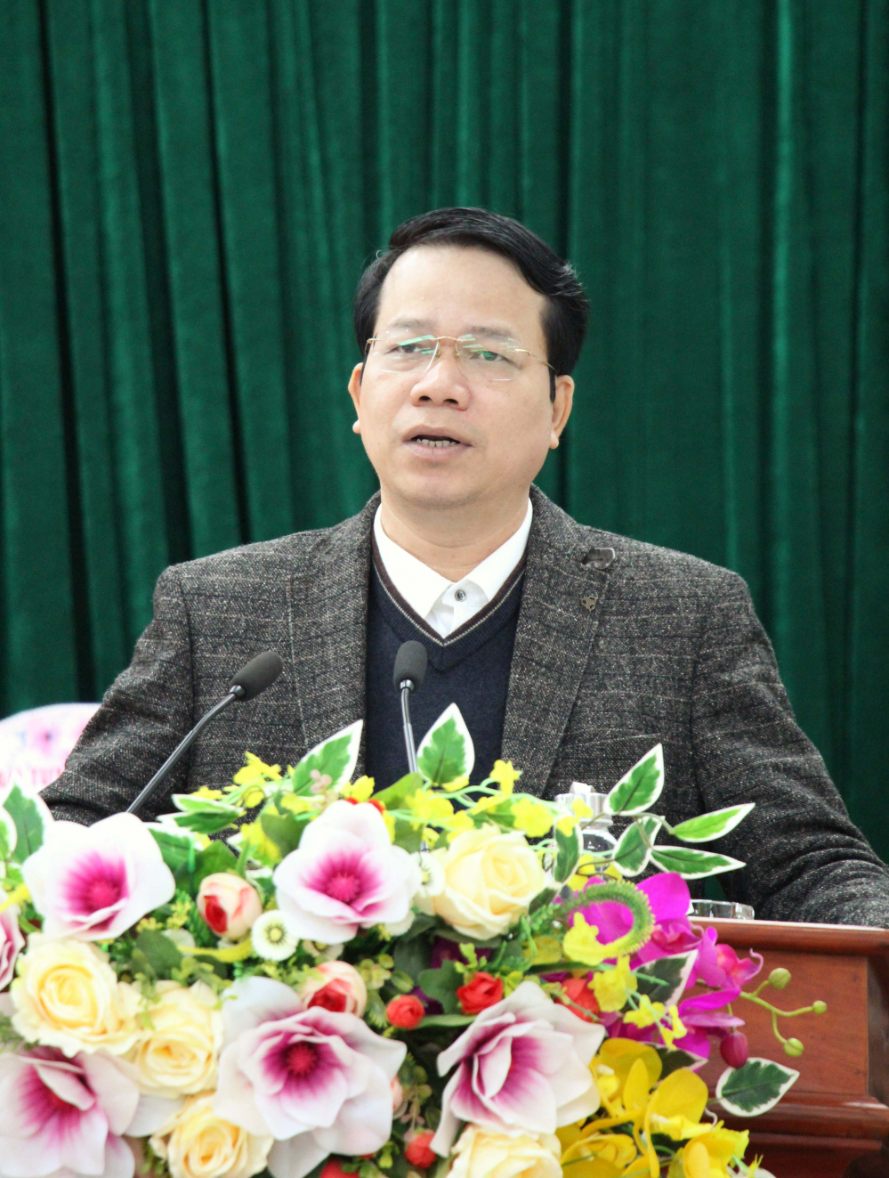 Phó Chủ tịch UBND tỉnh Thái Nguyên Dương Văn Lượng phát biểu tại Đại hội