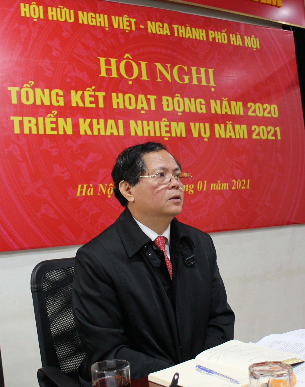 Ông Đỗ Mạnh Hải - Chủ tịch HĐND Quận Long Biên, Chủ tịch Hội Hữu nghị Việt-Nga TP Hà Nội.