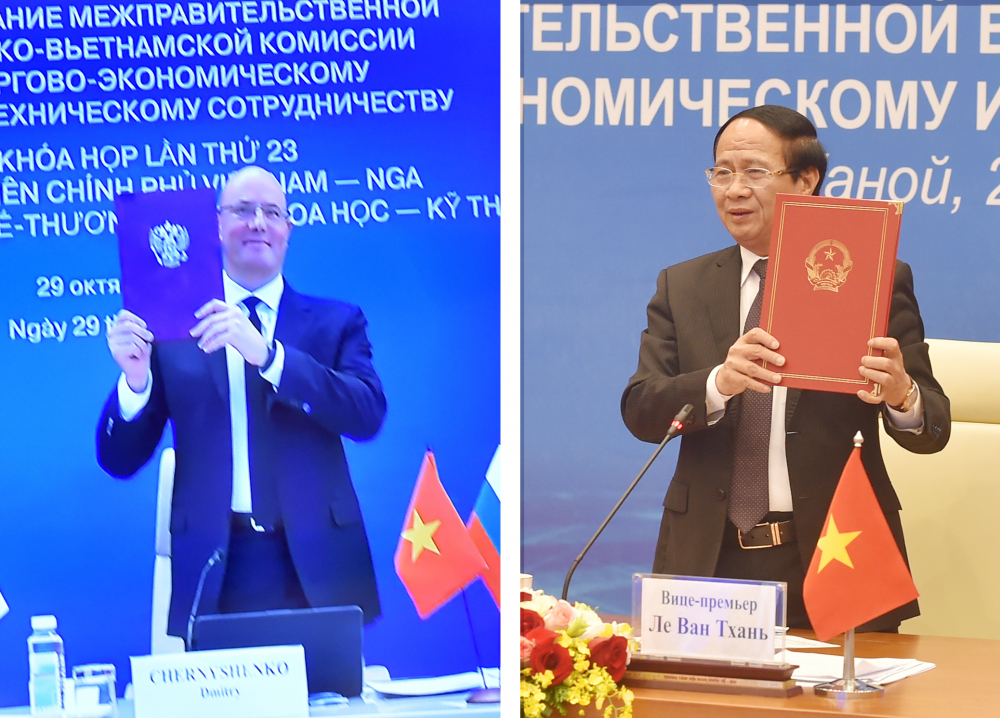 Phó Thủ tướng Chính phủ Nga và Việt Nam đã ký Biên bản Khóa họp 23