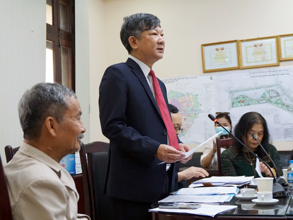 PGS-TS Nguyễn Văn Thắng, Chủ tịch Chi hội, phát biểu tại Đại hội