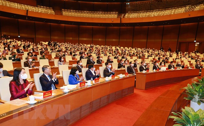 Các đại biểu tham dự Hội nghị đối ngoại toàn quốc tại Nhà Quốc hội
