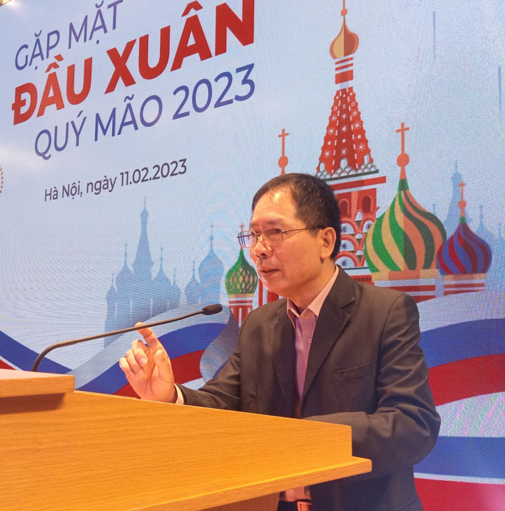 TS Nguyễn Sinh Minh, Chủ tịch Chi hội MIXI, phát biểu tại cuộc gặp mặt