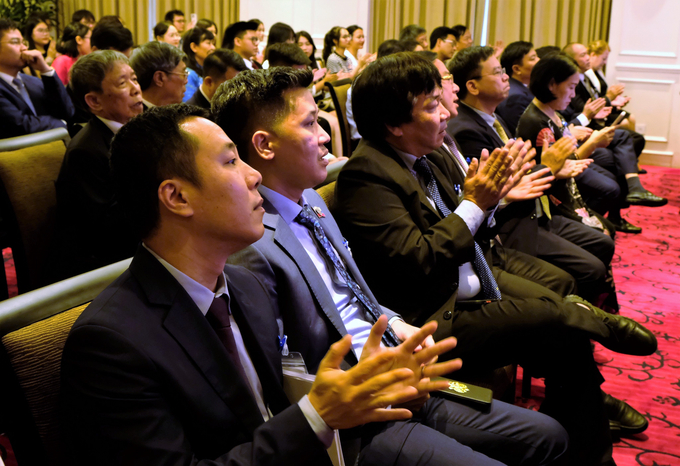 Các đại biểu Hội Hữu nghị Việt - Nga tham dự cuộc gặp  Ảnh: PHẠM TIẾN DŨNG