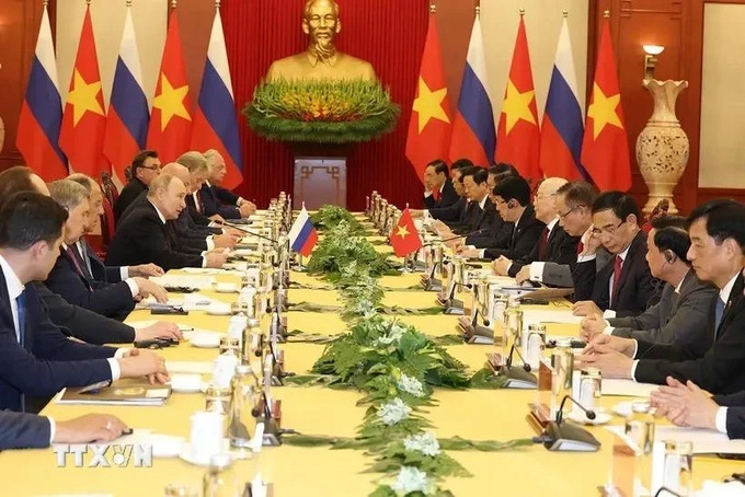 Tổng Bí thư Nguyễn Phú Trọng hội đàm với Tổng thống V. Putin