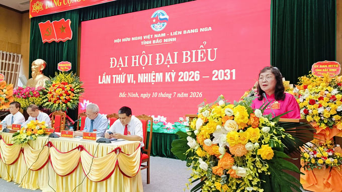 Chủ tịch Hội Hữu nghị Việt - Nga tỉnh Bắc Ninh Nguyễn Thị Kim Oanh khai mạc Đại hội